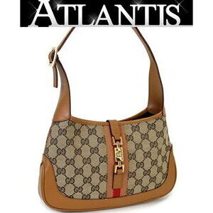 Gucci Jackie handbag GG Hobo Shoulder bag canvas leather Beige Tan yellow